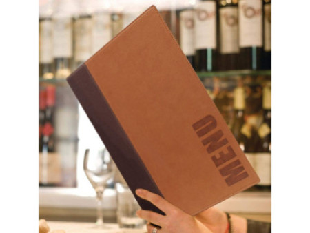 Securit Protège-menus TRENDY, A4, marron clair
