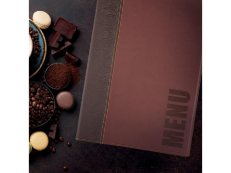 Securit Protège-menus TRENDY, A4, bordeaux