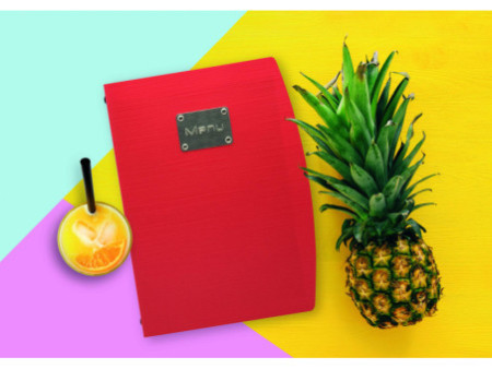 Securit Protège-menus RIO MENU, A4, rouge