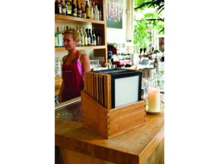 Securit Protège-menus WOOD, A4, dans une boîte de 20, noir