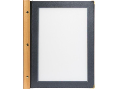 Securit Protège-menus WOOD, A4, dans une boîte de 20, noir