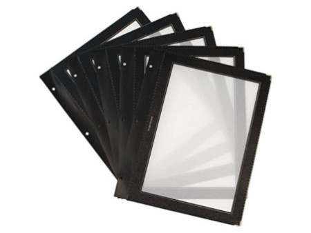 Securit Inserts pour protège-menus WOOD, noir