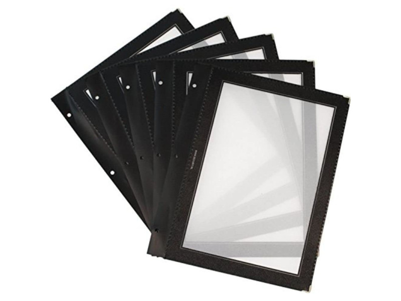 Securit Inserts pour protège-menus WOOD, noir