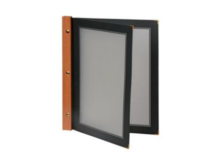 Securit Inserts pour protège-menus WOOD, noir
