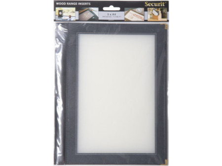 Securit Inserts pour protège-menus WOOD, noir