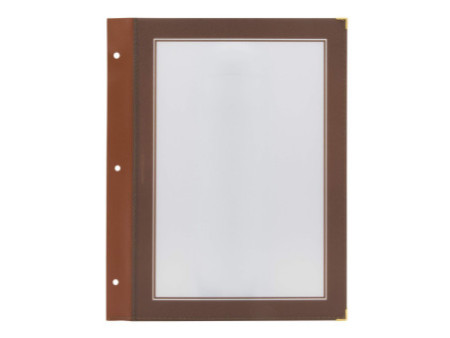 Securit Inserts pour protège-menus WOOD, marron