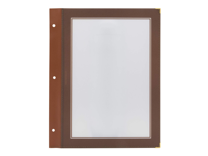 Securit Inserts pour protège-menus WOOD, marron