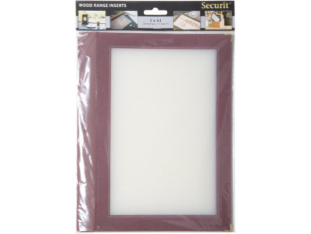 Securit Inserts pour protège-menus WOOD, marron