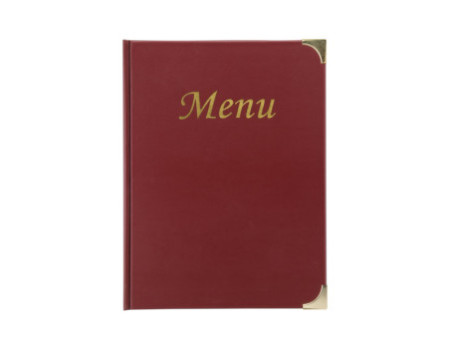 Securit Protège-menus BASIC, A4, bordeaux