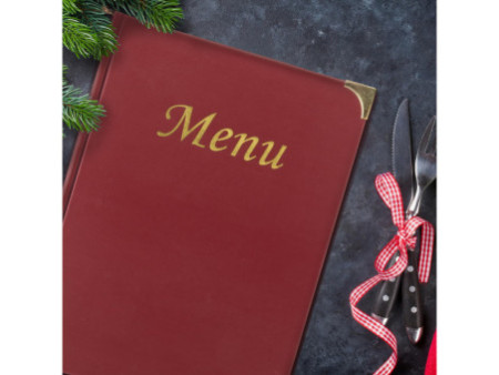Securit Protège-menus BASIC, A4, bordeaux