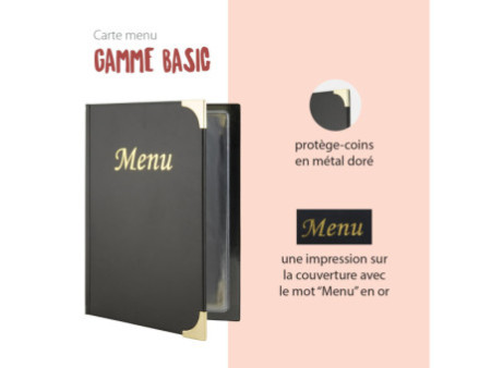 Securit Protège-menus BASIC, A5, noir