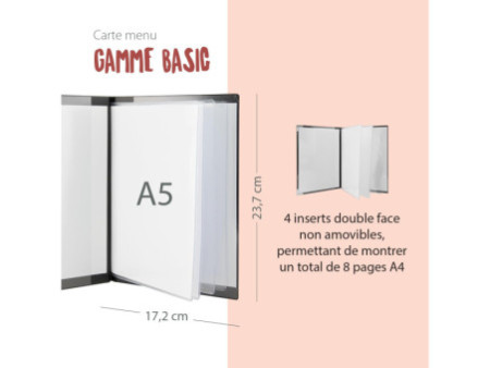 Securit Protège-menus BASIC, A5, noir