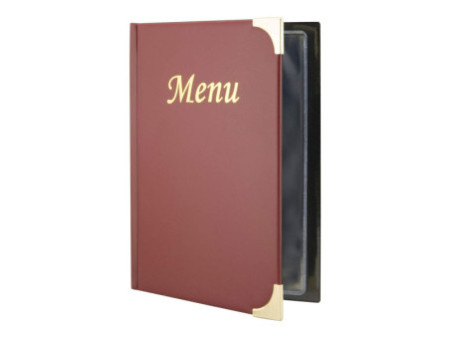 Securit Protège-menus BASIC, A5, bordeaux