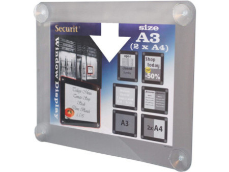 Securit Porte-affiches, A3, gris