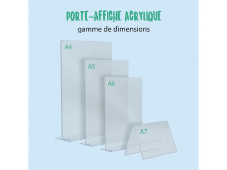 Securit Porte-visuel Acrylic, A6 portrait, droit