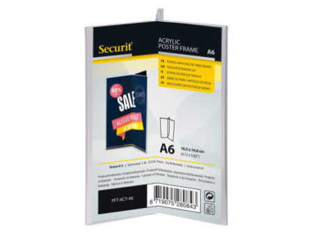 Securit Porte-visuel ACRYLIC, A6 portrait, trilatéral