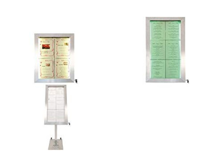 Securit Base pour vitrine d'affichage STAINLESS STELL
