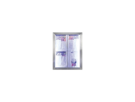 Securit Vitrine d'affichage LED Classic, 4 x A4, argent