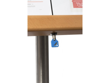 Securit Vitrine d'affichage LED CLASSIC, 4 x A4, teak