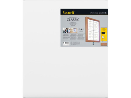 Securit Vitrine d'affichage LED CLASSIC, 4 x A4, teak