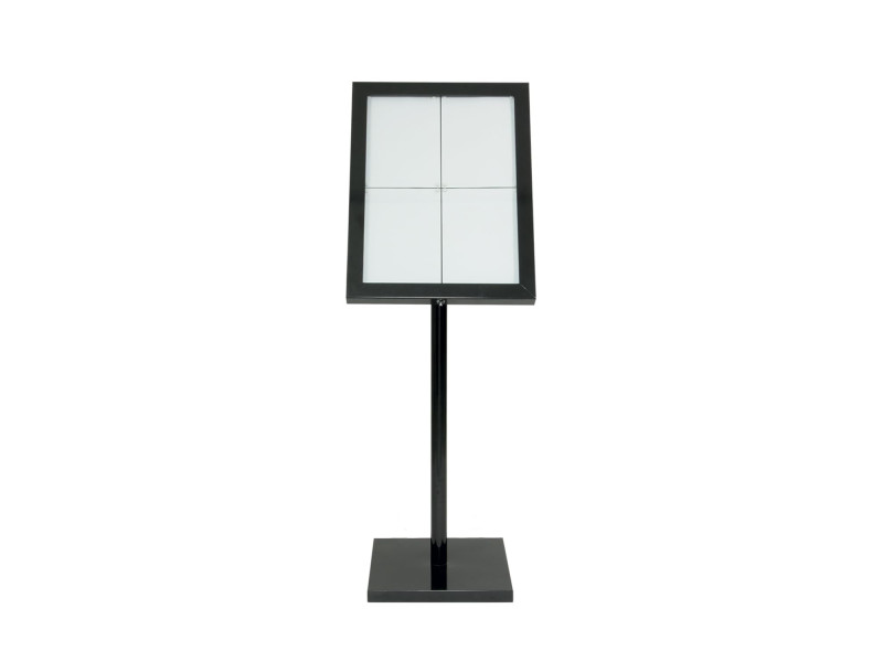 Securit Vitrine d'affichage LED BLACK STAR, 4 x feuilles A4