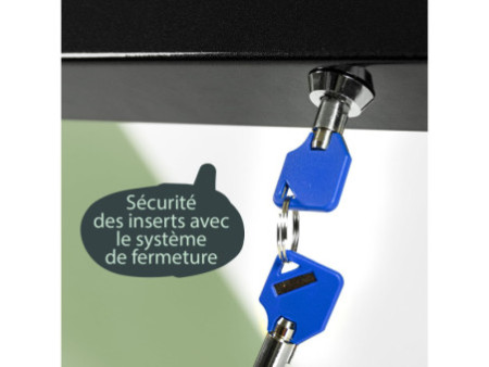 Securit Vitrine d'affichage LED BLACK STAR, 4 x feuilles A4