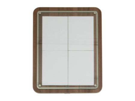 Securit Vitrine d'affichage GLASS STAR, 4 feuilles A4, noyer
