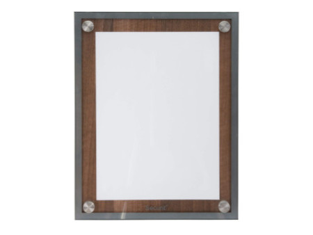 Securit Vitrine d'affichage GLASS STAR, 1x feuille A4, noyer