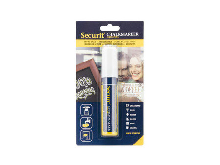 Securit Marqueur craie ORIGINAL LARGE, blanc, blister de 1