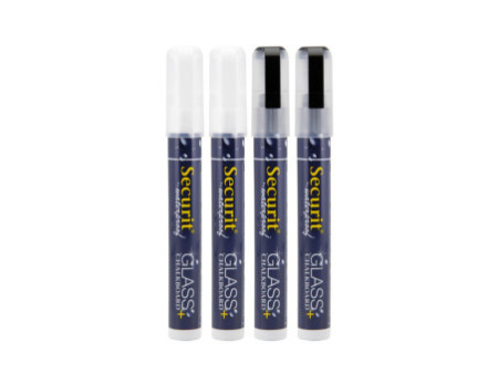 Securit Feutre-craie WATERPROOF MEDIUM, étui de 4, assorti