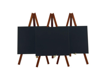 Securit Ardoise de table MINI avec trépied, acajou