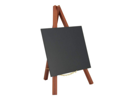 Securit Ardoise de table MINI avec trépied, acajou