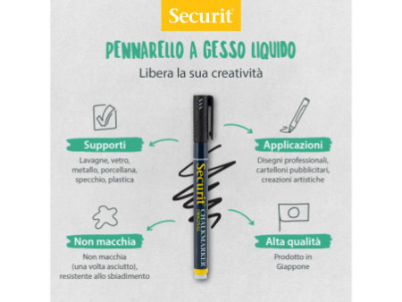 Securit Feutre-craie ORIGINAL SMALL, noir