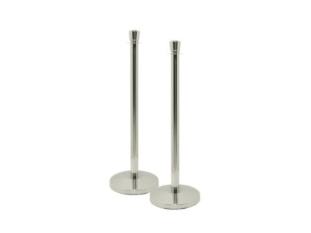 Securit Set de 2 poteaux d'accueil CLASSIC, chrome