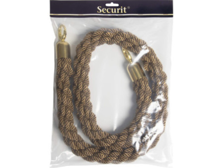 Securit Corde pour poteau d'accueil CLASSIC, bronze / or