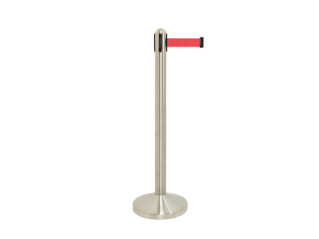 Securit Kit de poteau d'accueil RETRACTABLES, chrome / rouge
