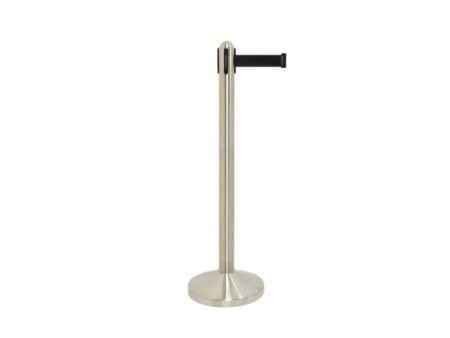 Securit Kit de poteau d'accueil RETRACTABLES, chrome / noir