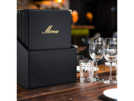 Securit Protège-menus CLASSIC, A4, noir