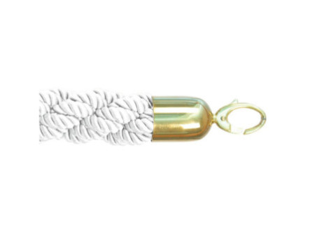 Securit Corde pour poteau d'accueil CLASSIC, blanc / or