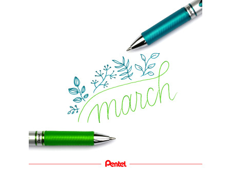 Pentel Stylo roller encre gel Energel BL77, turquoise