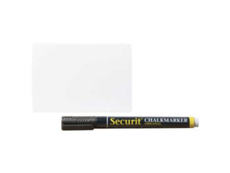 Securit Ardoise A8, blanc, kit de 20