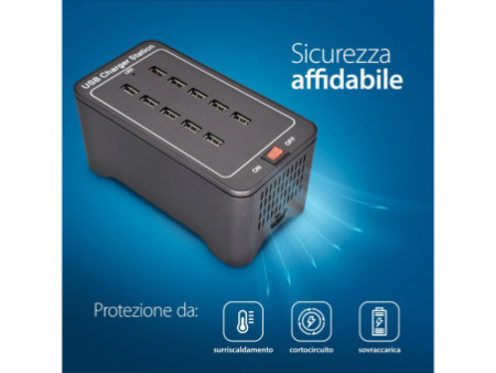 Securit Chargeur multiple MULTICHARGER, noir