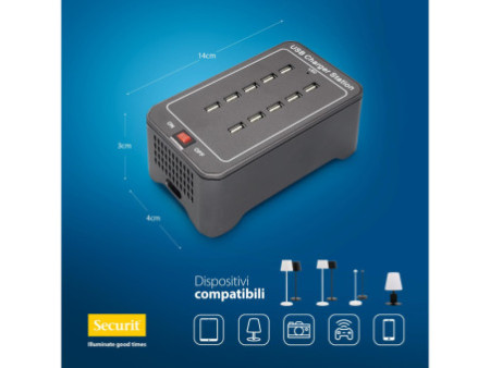 Securit Chargeur multiple MULTICHARGER, noir