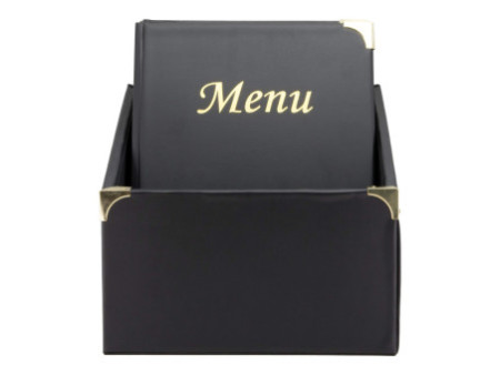 Securit Protège-menus BASIC dans une boîte de 10, A4, noir