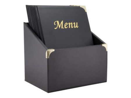 Securit Protège-menus BASIC dans une boîte de 10, A4, noir