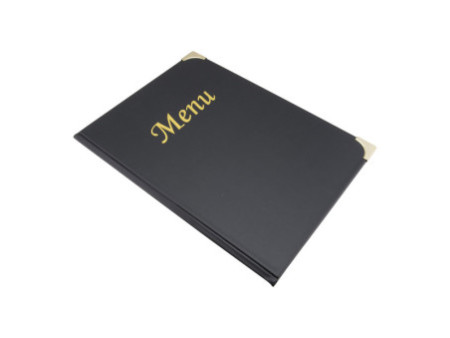 Securit Protège-menus BASIC dans une boîte de 10, A4, noir