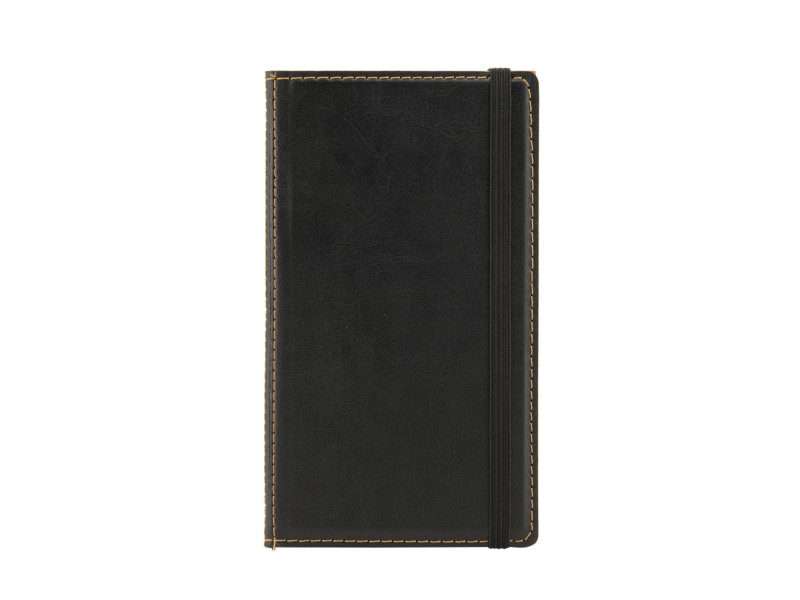 Securit Pochette pour additions WOOD, en cuir et bois, noir