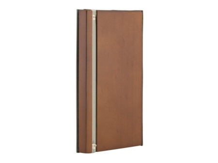 Securit Pochette pour additions WOOD, en cuir et bois, gris