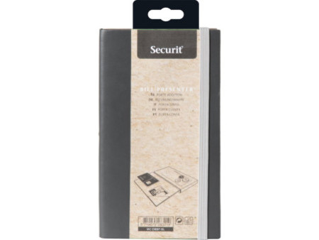 Securit Pochette pour additions WOOD, en cuir et bois, gris