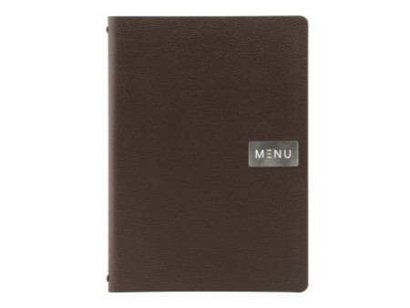 Securit Protège-menus ROYAL, A4, en cuir, rouge